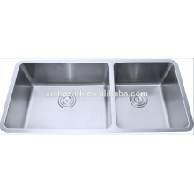 2015 Hotsell undermount stainless steel kitchen double sink